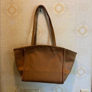 Neiman Marcus Reversible Sherpa Sheerling Tote Bag Brown